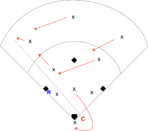 Softball Tandem Cut Drill