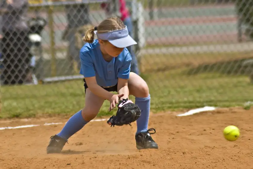 softball practice focusing